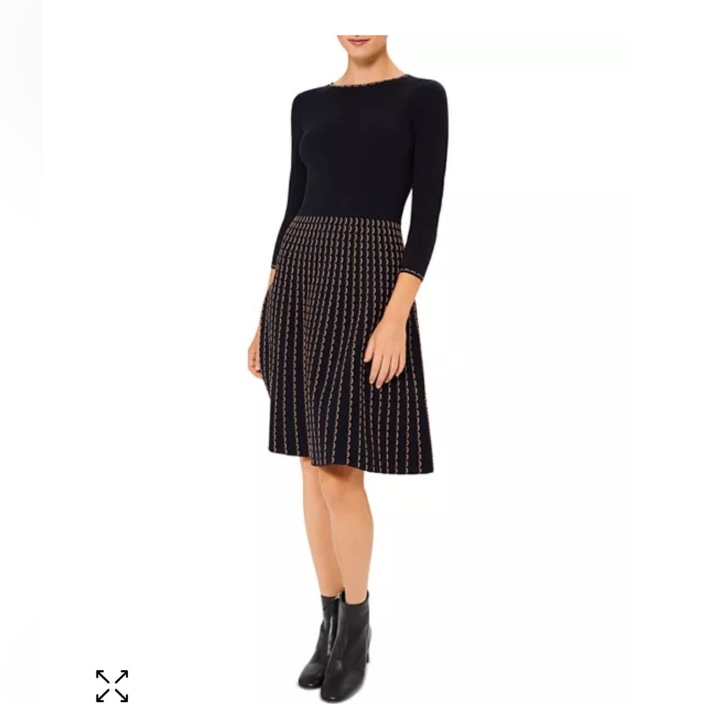 Elegant Black and Gold Women's Dress
